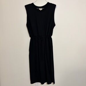 GUC Open Edit Cotton Knit Black Sleeveless Dress Size XL
